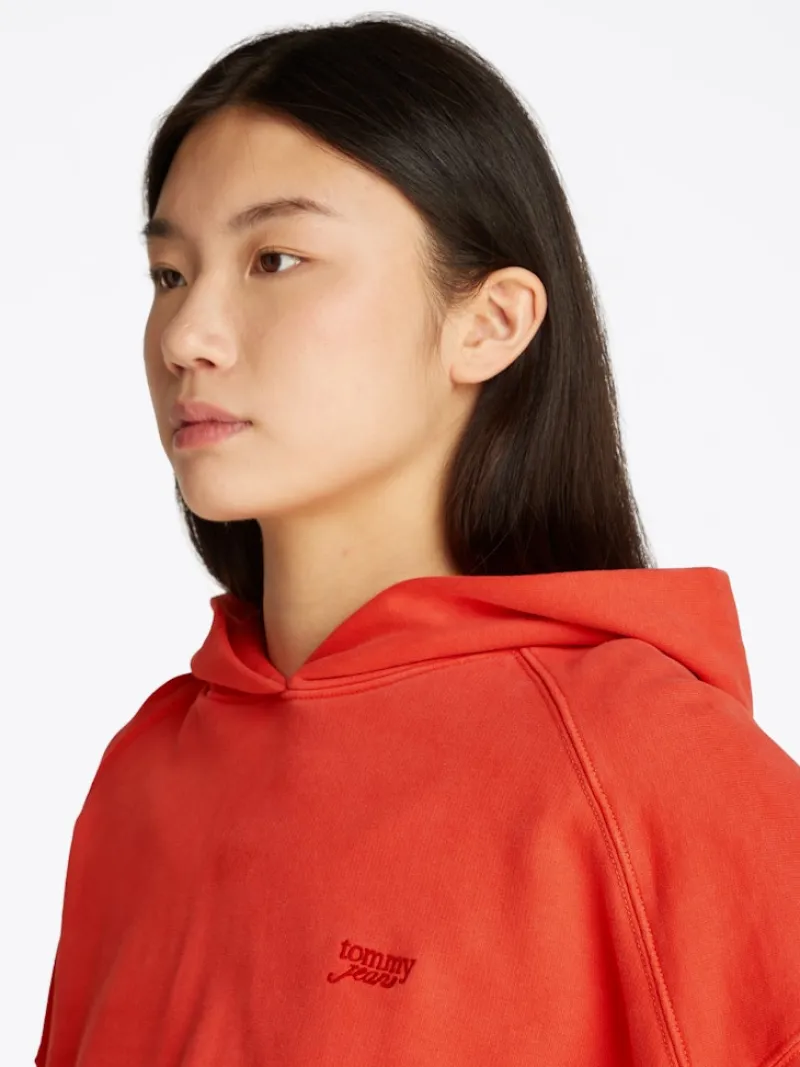 Tommy Jeans Pullover & Sweatshirts*TJW CRP GMD SCRIPT HOODIE bright vermillion