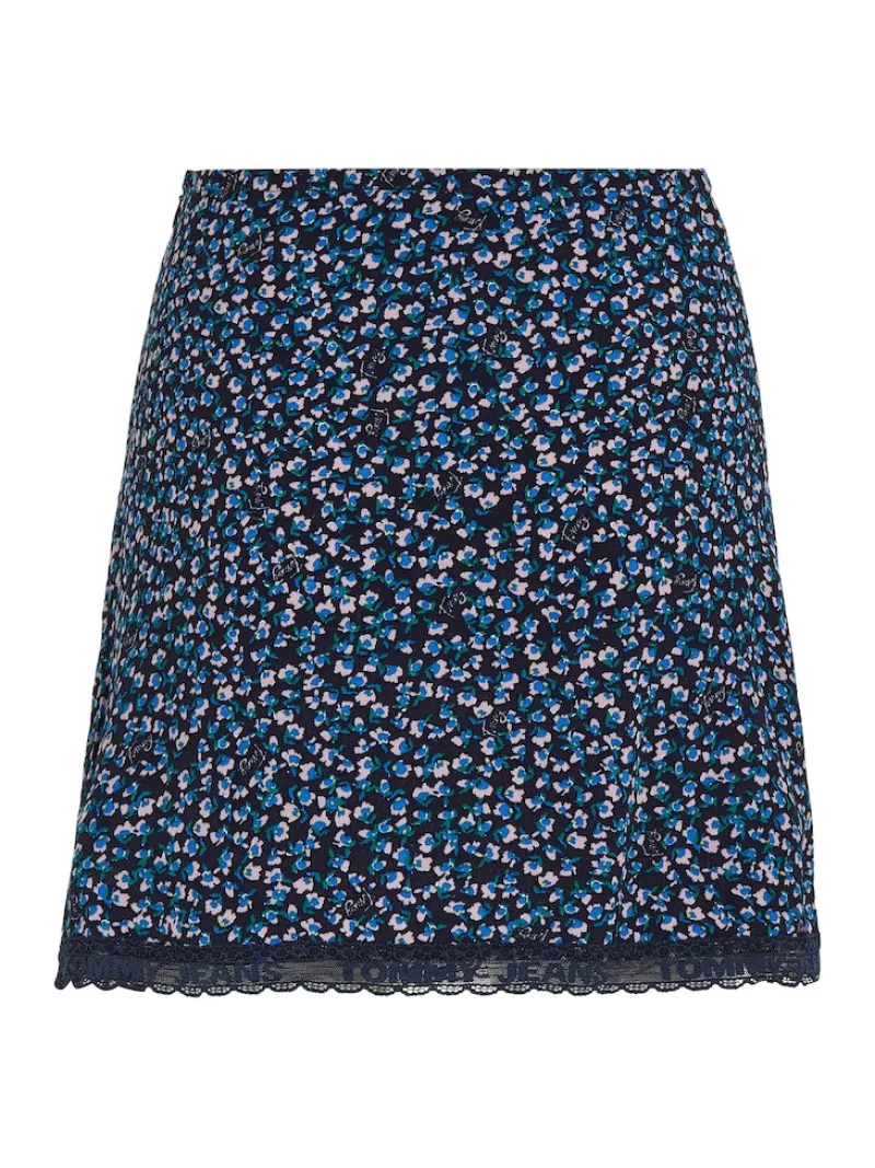 Tommy Jeans Röcke*TJW DITSY FLORAL LACE MINI SKIRT blue ditsy floral print