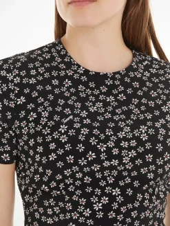 Tommy Jeans Kleider*TJW DITSY MIDI SLIT DRESS ditsy daisy aop