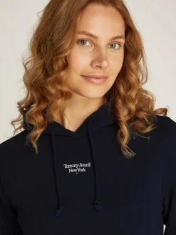 Tommy Jeans Pullover & Sweatshirts*TJW ESSENTIAL LOGO 2 HOODIE dark night navy