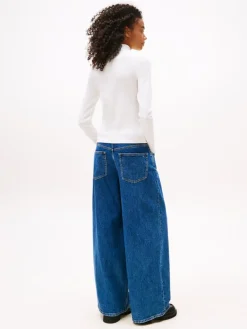 Tommy Jeans Shirts*TJW ESSENTIAL MOCK NECK ecru