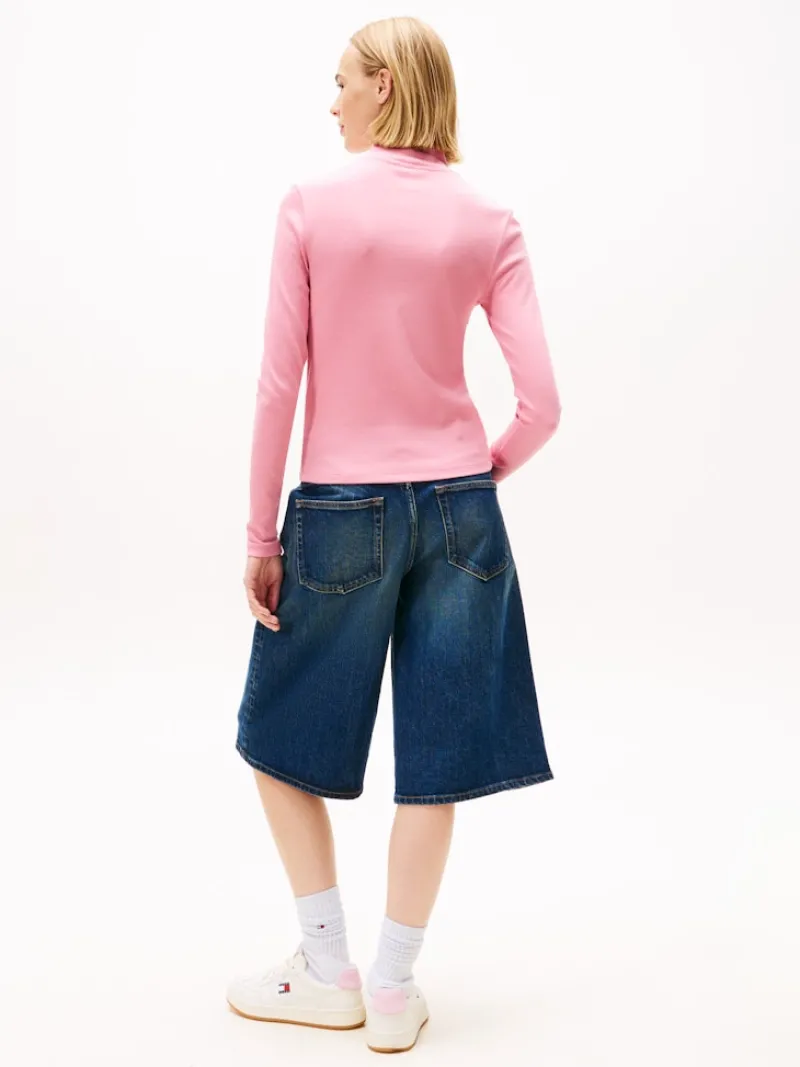 Tommy Jeans Shirts*TJW ESSENTIAL MOCK NECK mystic pink