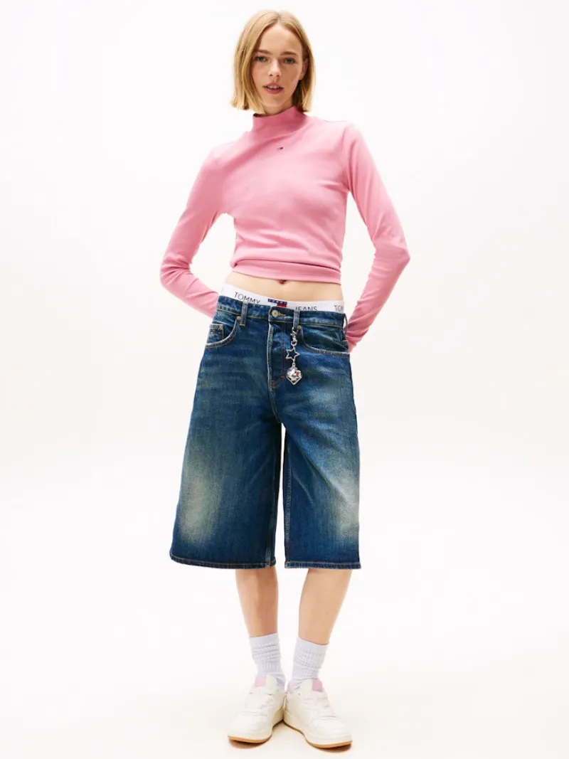 Tommy Jeans Shirts*TJW ESSENTIAL MOCK NECK mystic pink