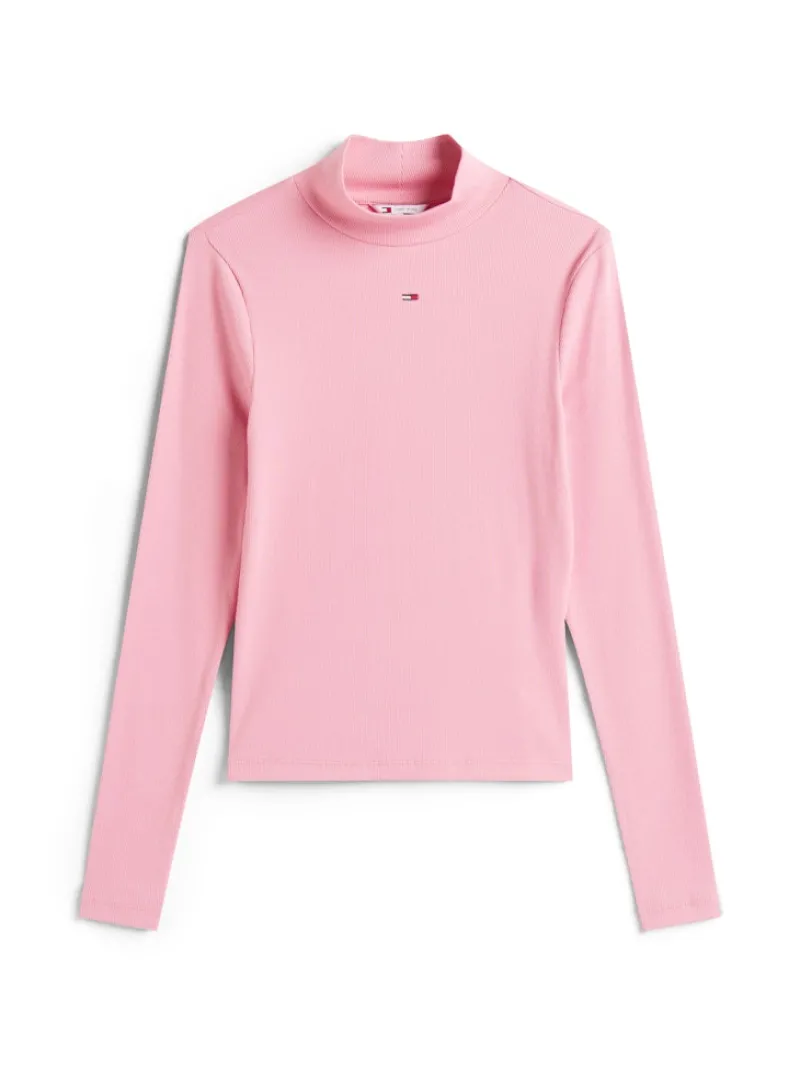 Tommy Jeans Shirts*TJW ESSENTIAL MOCK NECK mystic pink