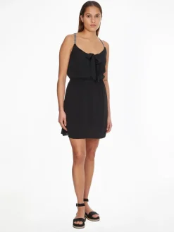 Tommy Jeans Kleider*TJW ESSENTIAL STRAPPY DRESS Black
