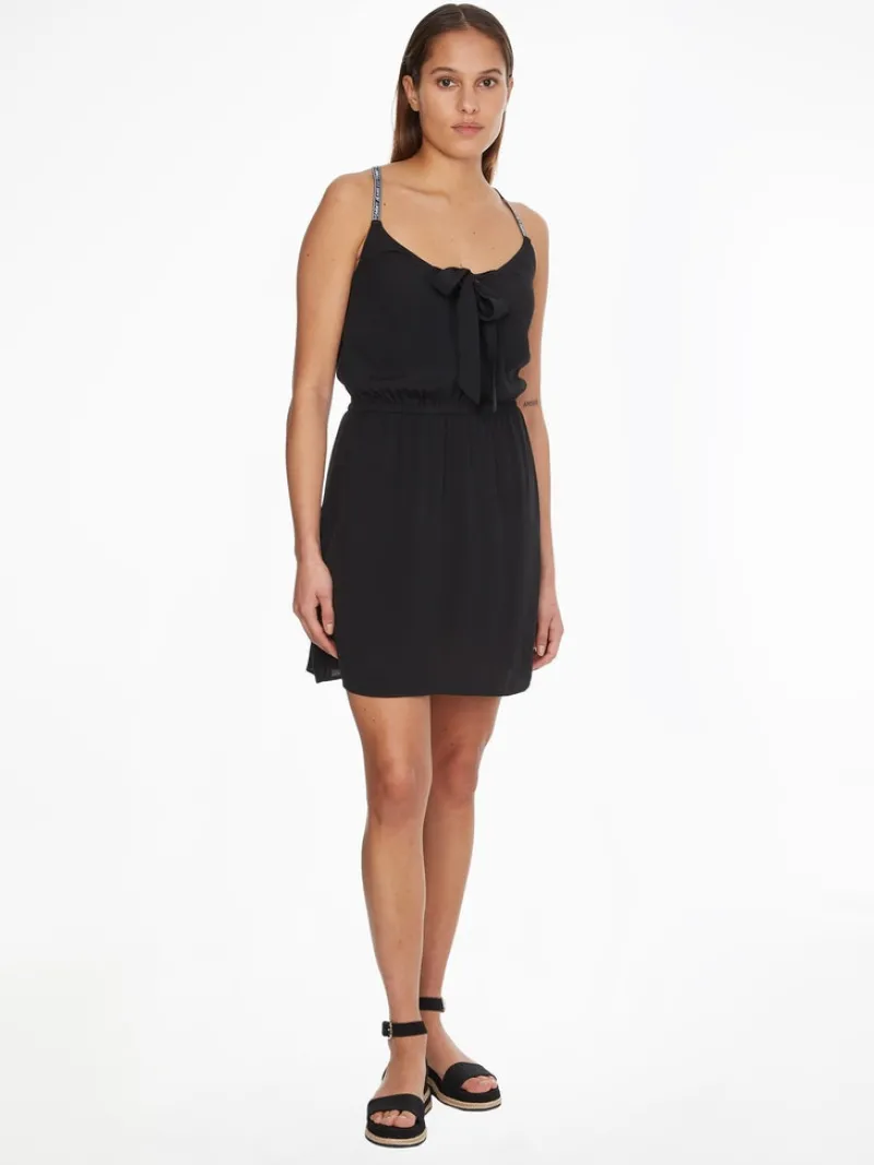 Tommy Jeans Kleider*TJW ESSENTIAL STRAPPY DRESS Black