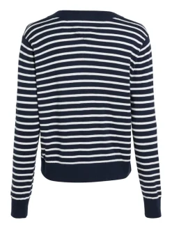 Tommy Jeans Pullover & Sweatshirts*TJW ESSENTIAL VNECK SWEATER EXT navy - white stripe