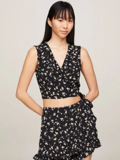 Tommy Jeans Shirts*TJW FLORAL RUFFLE WRAP TOP EXT spring floral