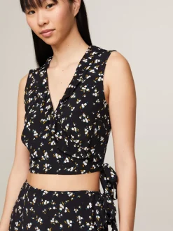 Tommy Jeans Shirts*TJW FLORAL RUFFLE WRAP TOP EXT spring floral