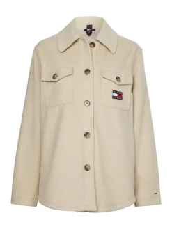 Tommy Jeans Jacken*TJW FRONT POCKET BADGE SHACKET savannah sand