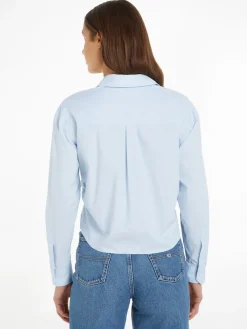 Tommy Jeans Blusen*TJW FRONT TIE SHIRT breezy blue