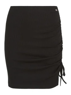 Tommy Jeans Röcke*TJW GATHERING RIB MINI SKIRT Black