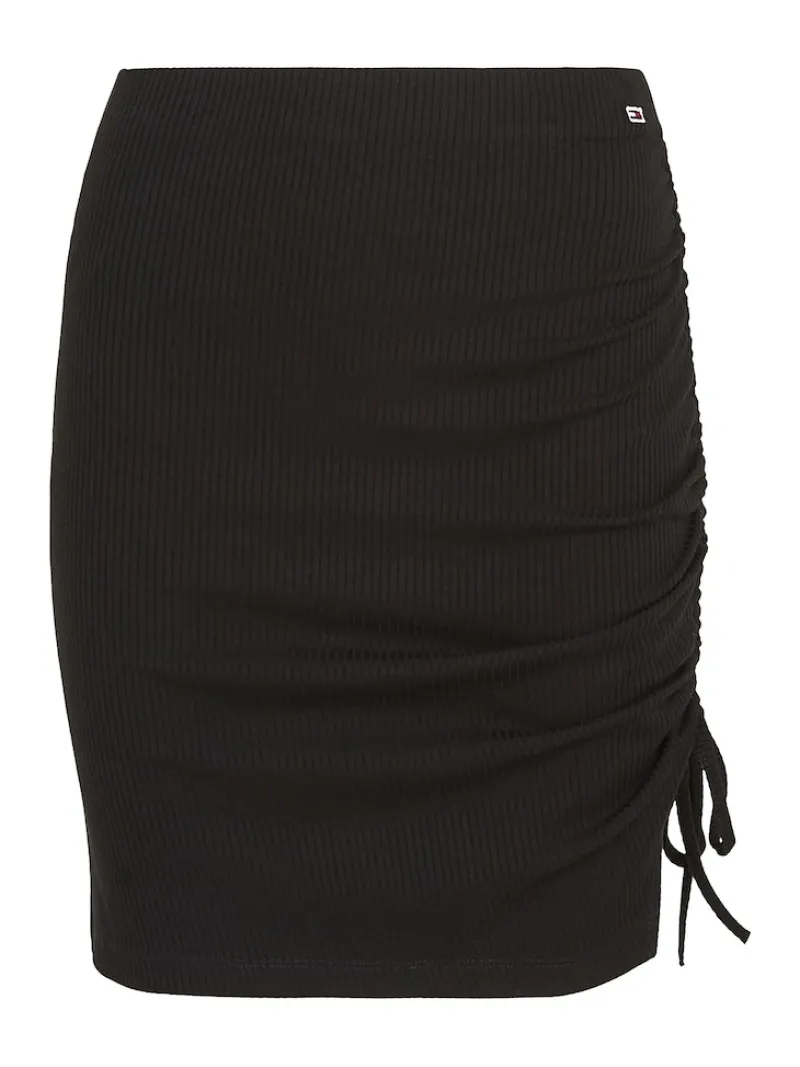 Tommy Jeans Röcke*TJW GATHERING RIB MINI SKIRT Black