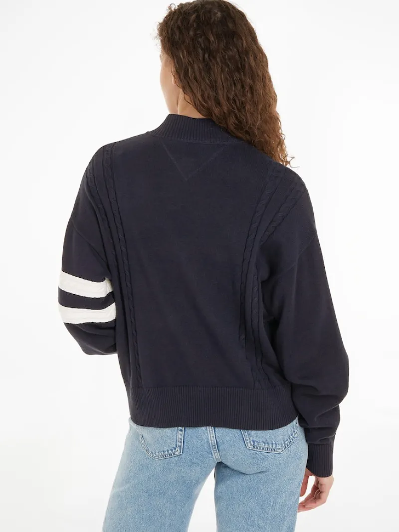 Tommy Jeans Pullover & Sweatshirts*TJW LETTERMAN FLAG SWEATER desert sky