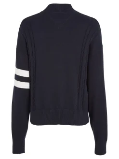 Tommy Jeans Pullover & Sweatshirts*TJW LETTERMAN FLAG SWEATER desert sky