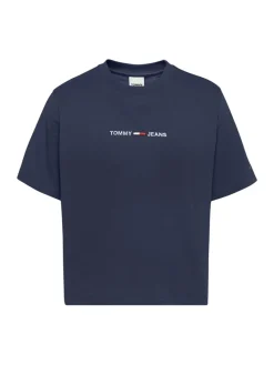 Tommy Jeans Shirts*TJW LINEAR LOGO TEE twilight navy