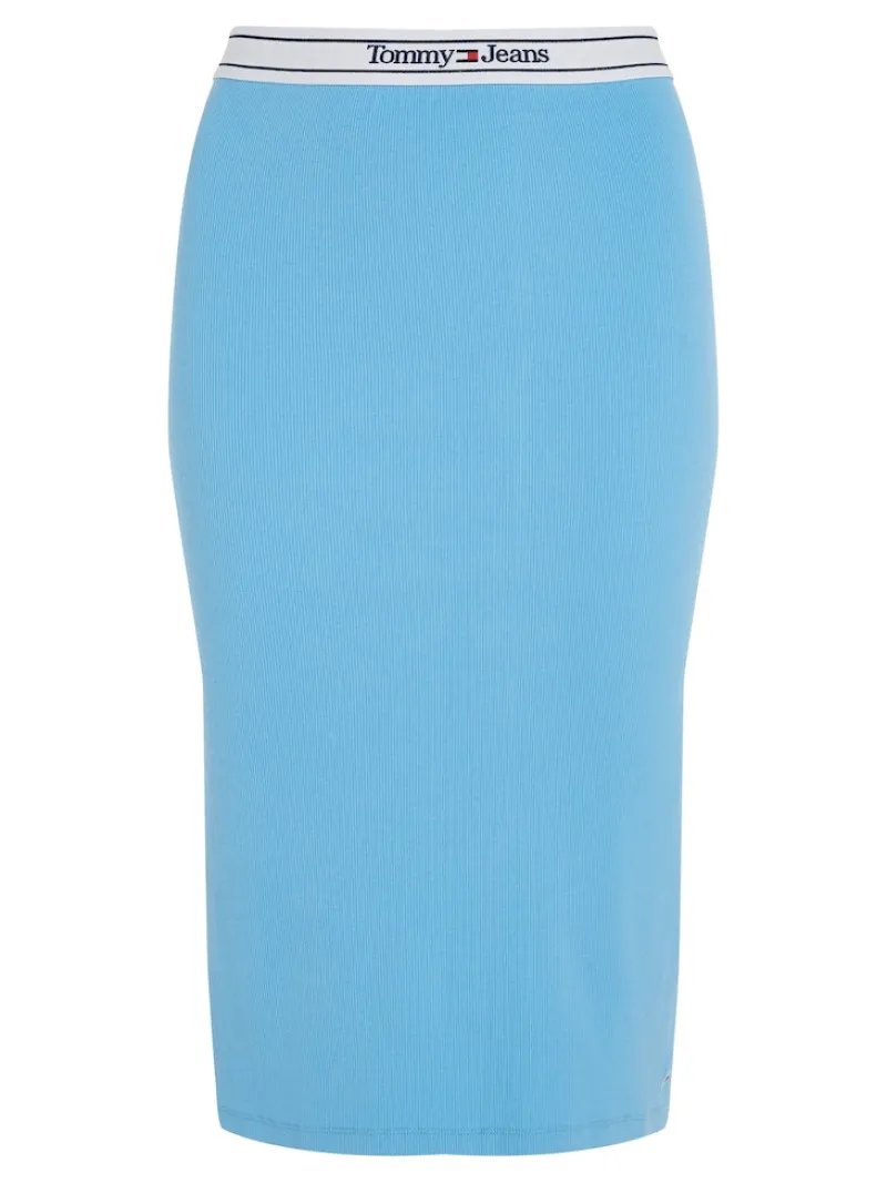Tommy Jeans Röcke*TJW LOGO WAISTBAND RIBBED SKIRT skysail