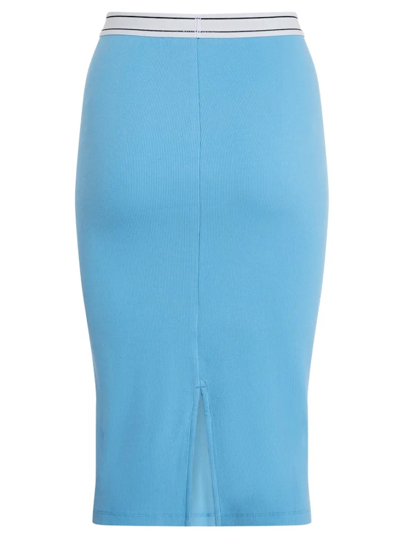 Tommy Jeans Röcke*TJW LOGO WAISTBAND RIBBED SKIRT skysail