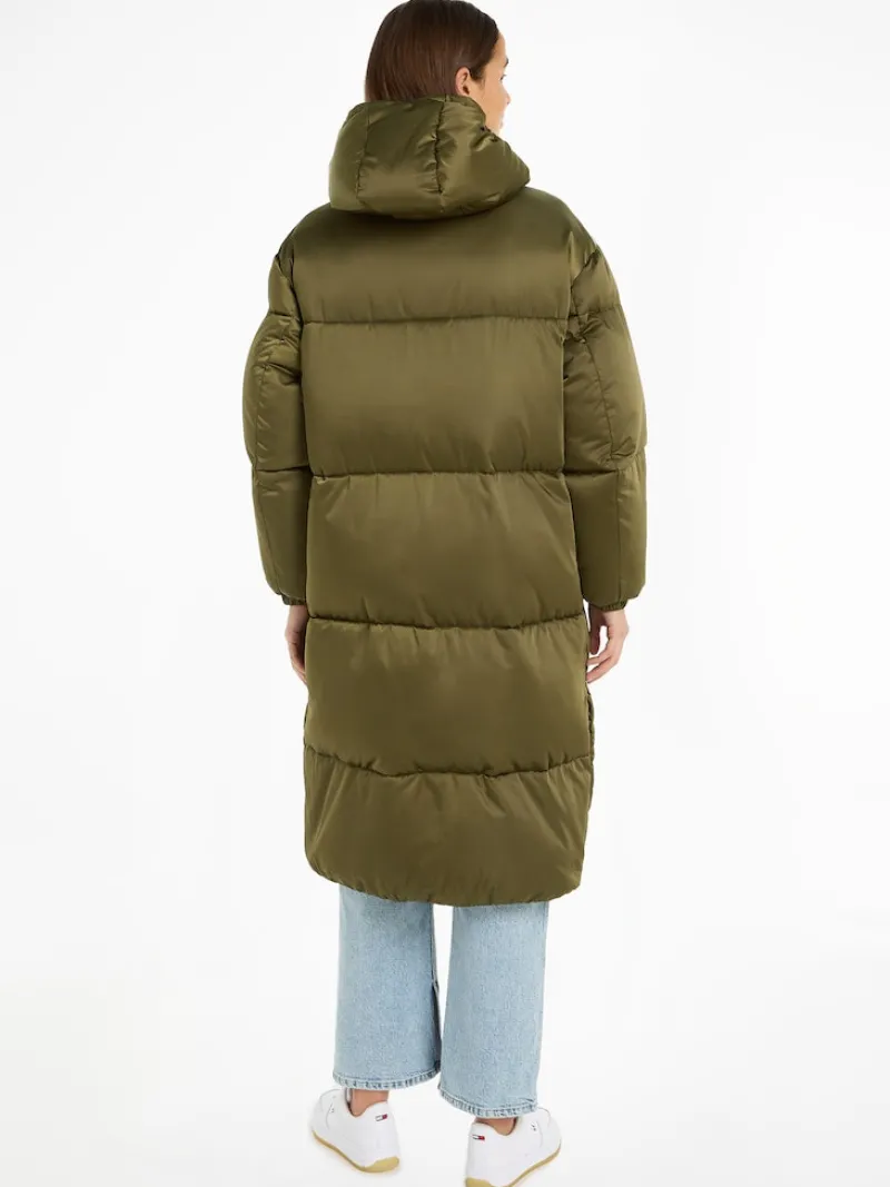 Tommy Jeans Jacken*TJW LONG SATIN PUFFER drab olive green