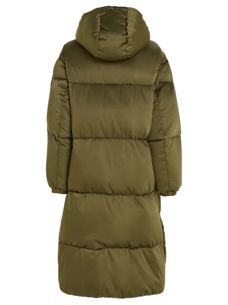 Tommy Jeans Jacken*TJW LONG SATIN PUFFER drab olive green