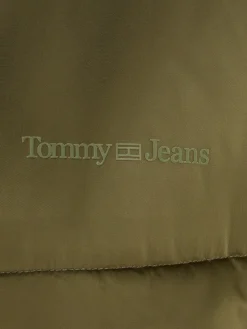Tommy Jeans Jacken*TJW LONG SATIN PUFFER drab olive green