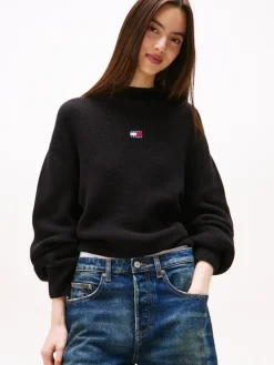 Tommy Jeans Pullover & Sweatshirts*TJW MOCKNECK BADGE SWEATER Black
