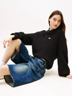 Tommy Jeans Pullover & Sweatshirts*TJW MOCKNECK BADGE SWEATER Black