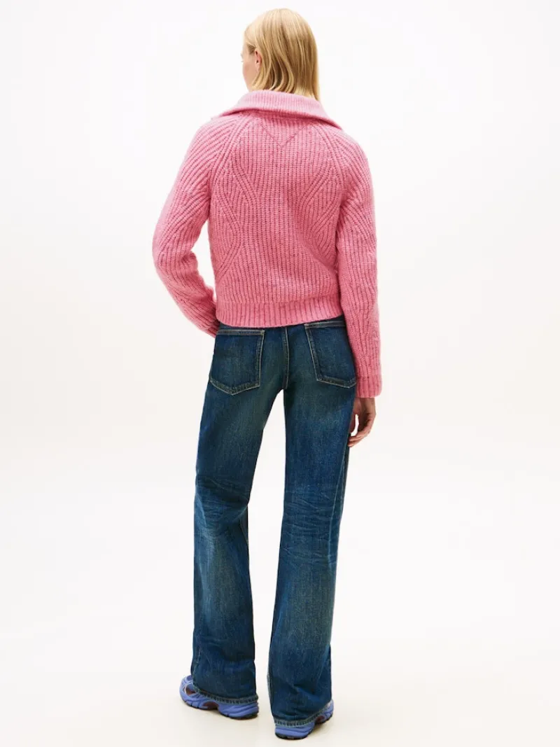Tommy Jeans Pullover & Sweatshirts*TJW NEP 1/4 ZIP SWEATER mystic pink