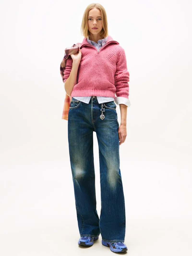 Tommy Jeans Pullover & Sweatshirts*TJW NEP 1/4 ZIP SWEATER mystic pink