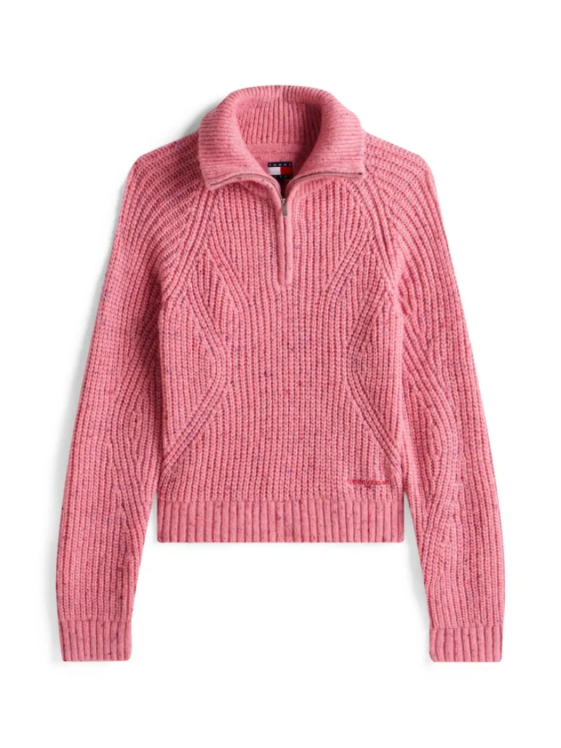 Tommy Jeans Pullover & Sweatshirts*TJW NEP 1/4 ZIP SWEATER mystic pink