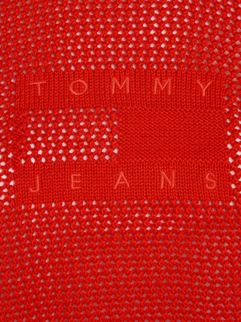 Tommy Jeans Pullover & Sweatshirts*TJW OPEN STITCH FLAG SWEATER deep crimson