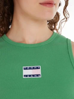 Tommy Jeans Shirts*TJW POP BADGE HANDKERCHIEF TOP coastal green