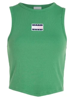 Tommy Jeans Shirts*TJW POP BADGE HANDKERCHIEF TOP coastal green