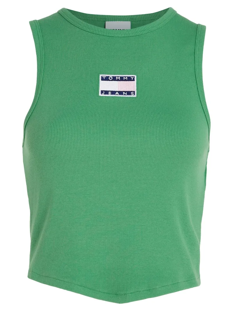 Tommy Jeans Shirts*TJW POP BADGE HANDKERCHIEF TOP coastal green