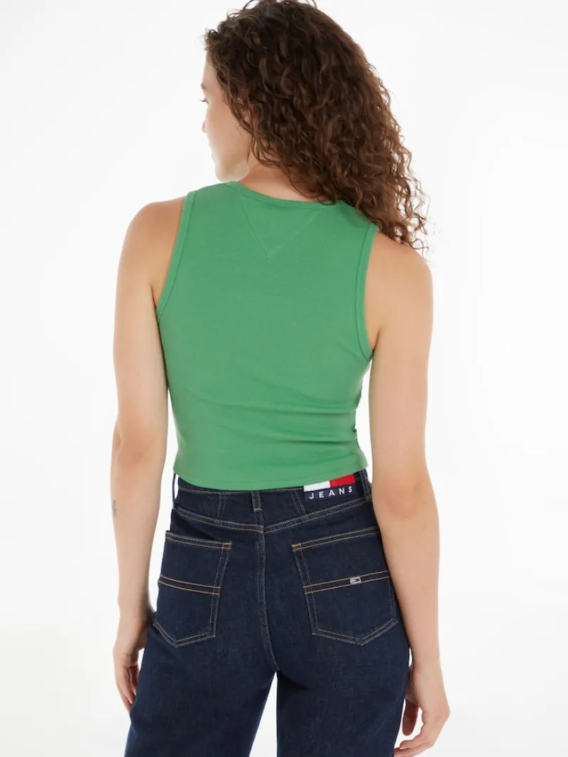 Tommy Jeans Shirts*TJW POP BADGE HANDKERCHIEF TOP coastal green