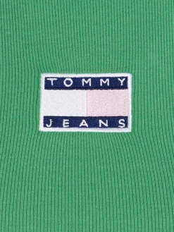 Tommy Jeans Shirts*TJW POP BADGE HANDKERCHIEF TOP coastal green
