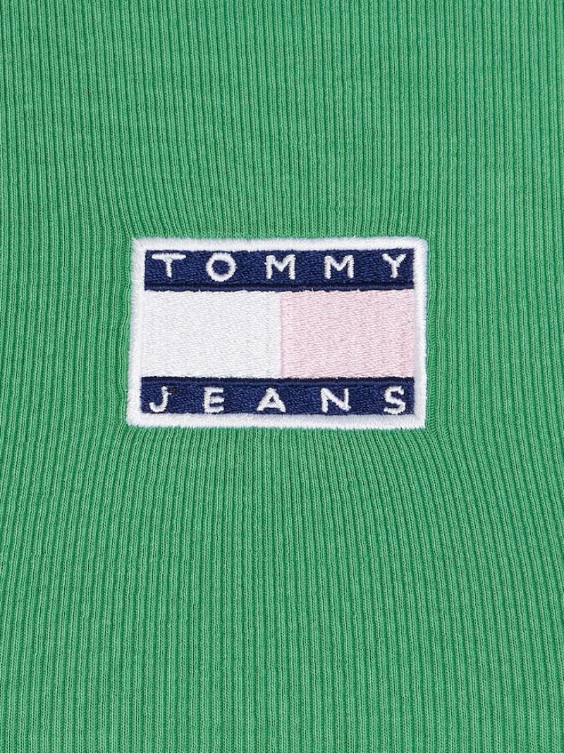 Tommy Jeans Shirts*TJW POP BADGE HANDKERCHIEF TOP coastal green