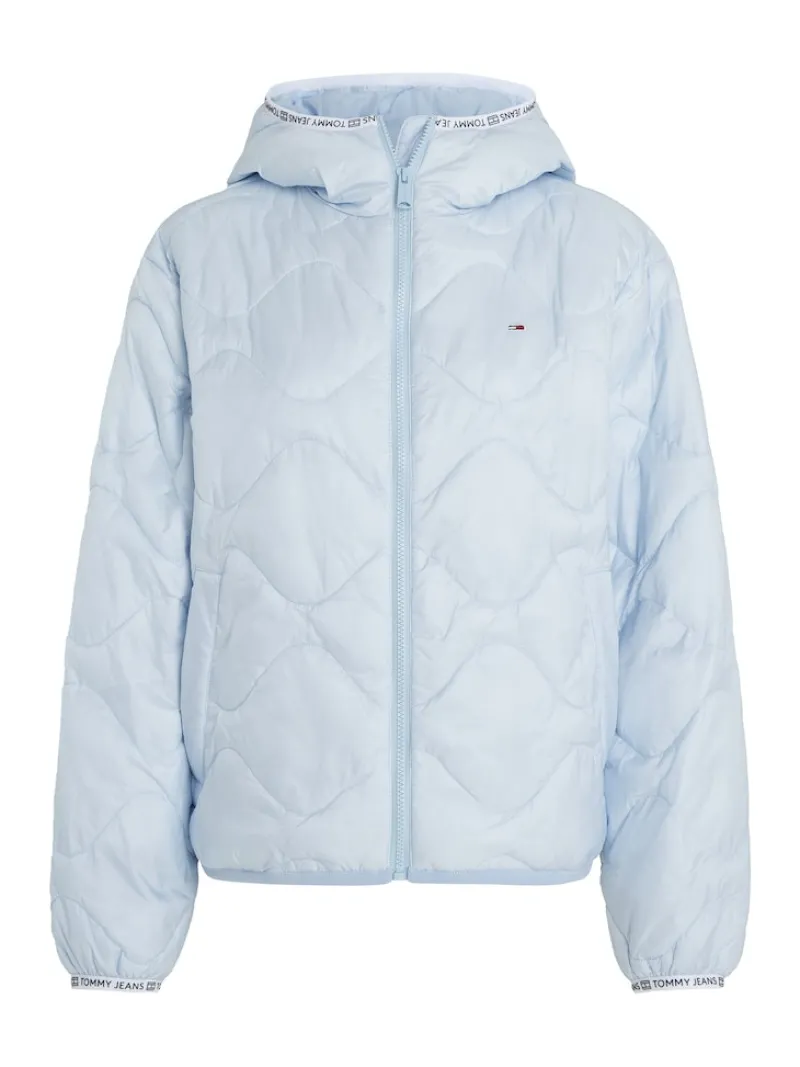 Tommy Jeans Jacken*TJW QUILTED TAPE HOOD PUFFER EXT breezy blue