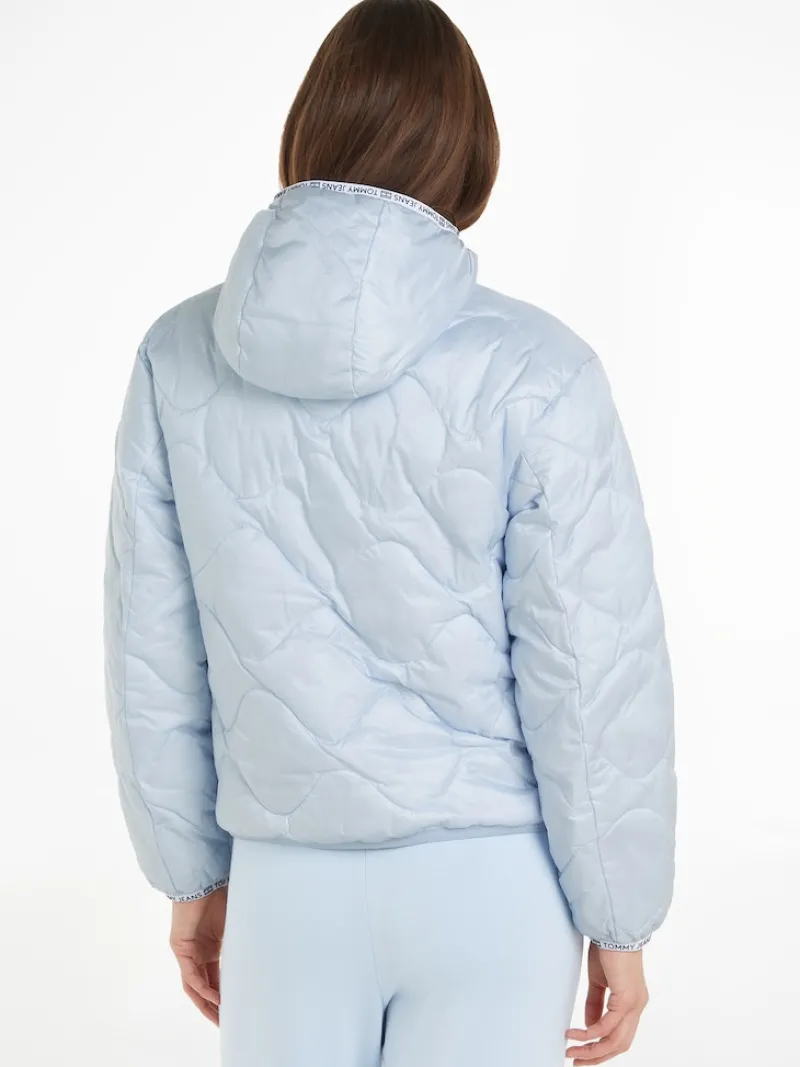 Tommy Jeans Jacken*TJW QUILTED TAPE HOOD PUFFER EXT breezy blue