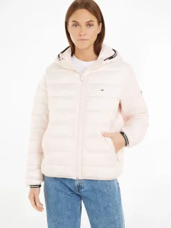 Tommy Jeans Jacken*TJW QUILTED TAPE HOODED JACKET faint pink