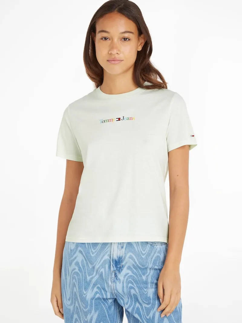 Tommy Jeans Shirts*TJW REG COLOR SERIF LINEAR SS minty