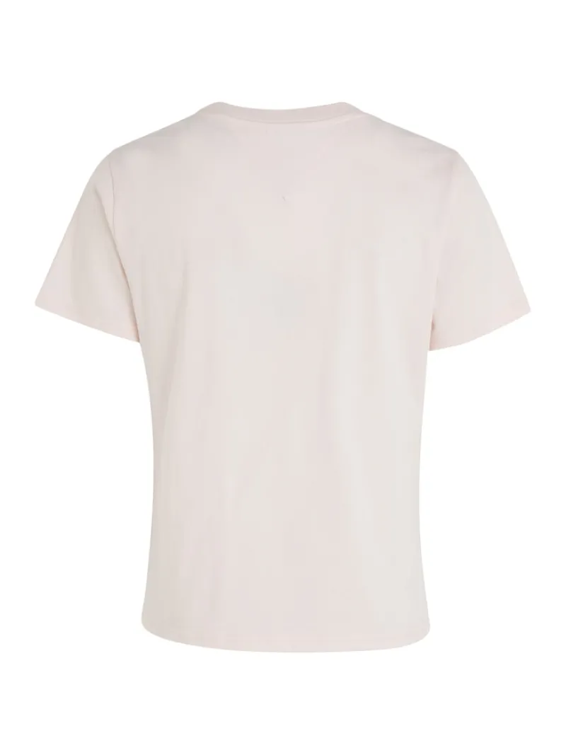 Tommy Jeans Shirts*TJW REG COLOR SERIF LINEAR SS faint pink