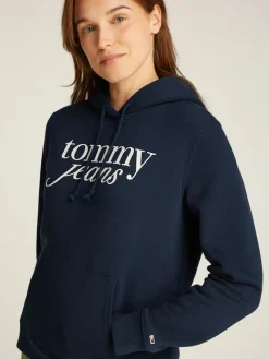 Tommy Jeans Pullover & Sweatshirts*TJW REG ESS LOGO HOODIE EXT dark night navy