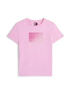 Tommy Jeans Shirts*TJW REG GRADIENT FLAG SS carnival pink
