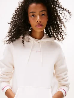 Tommy Jeans Pullover & Sweatshirts*TJW REG LINEAR HOODIE EXT ancient white