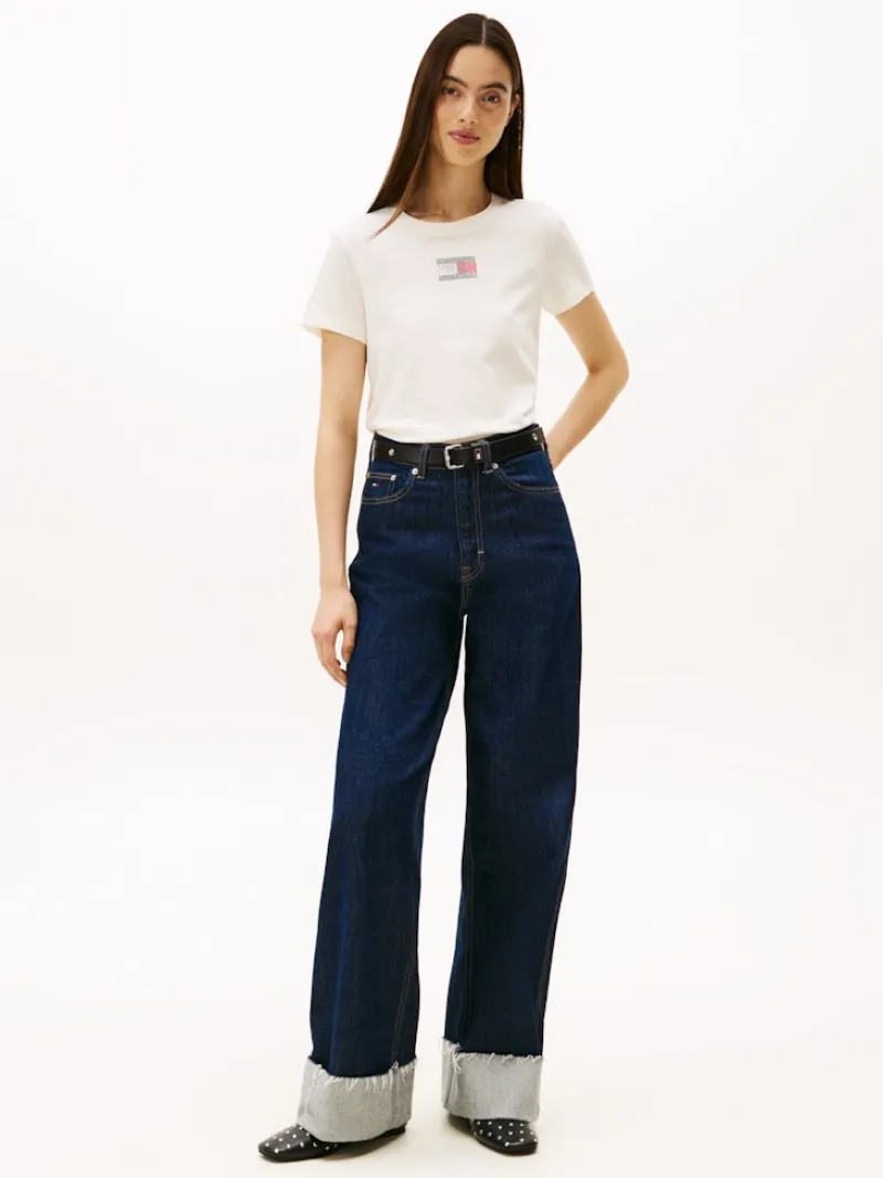 Tommy Jeans Shirts*TJW REG PARTY FLAG TEE EXT ancient white