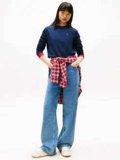 Tommy Jeans Pullover & Sweatshirts*TJW REG S FLAG CREW dark night navy