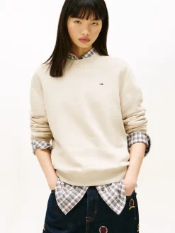 Tommy Jeans Pullover & Sweatshirts*TJW REG S FLAG CREW gulf sand