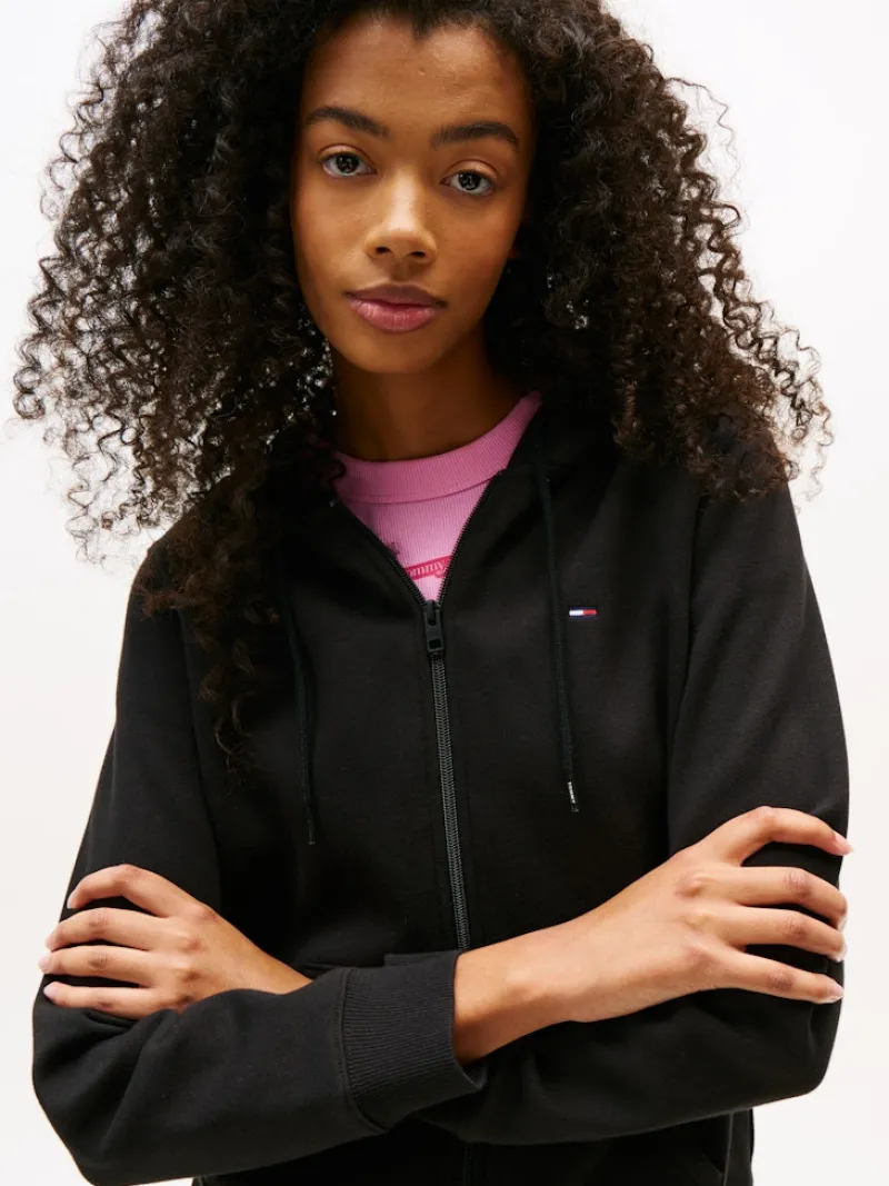 Tommy Jeans Pullover & Sweatshirts*TJW REG S FLAG ZIP THRU Black