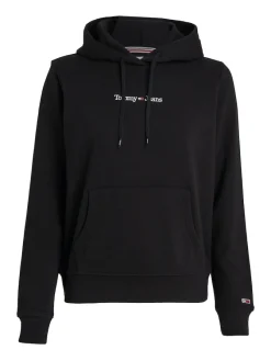 Tommy Jeans Pullover & Sweatshirts*TJW REG SERIF LINEAR HOODIE Black